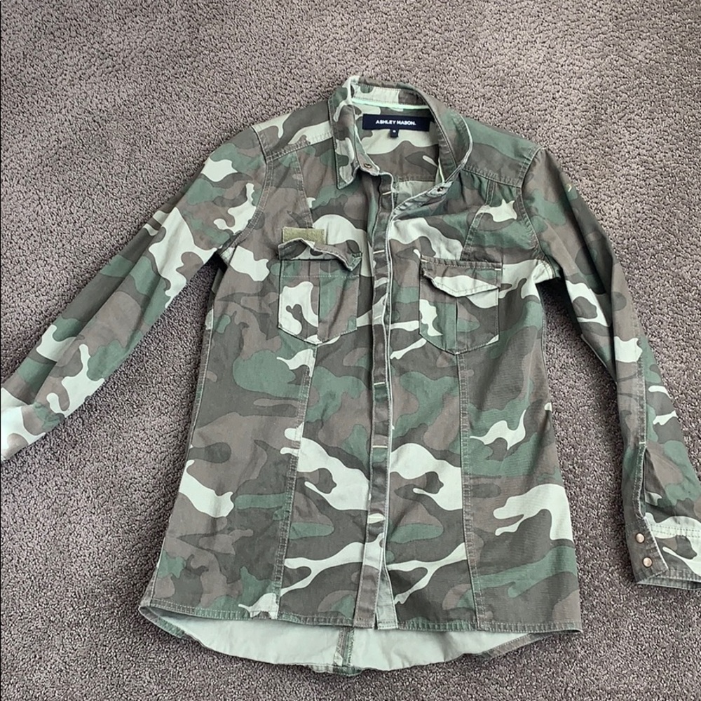 Camo button down shirt